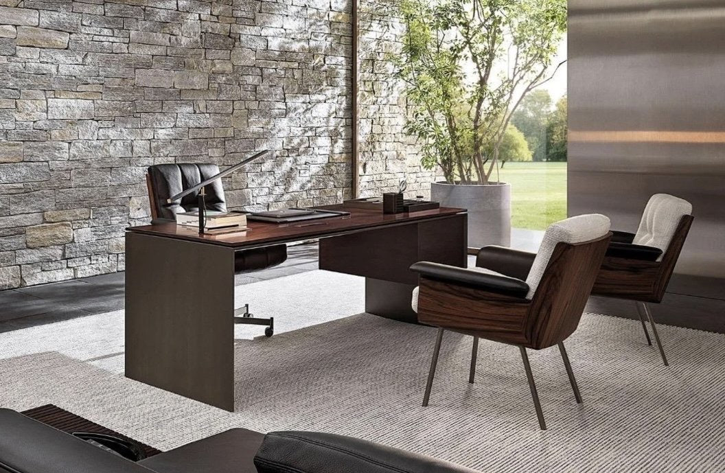 Minotti Linha Desk Studio Palisander Bronze show model 2024