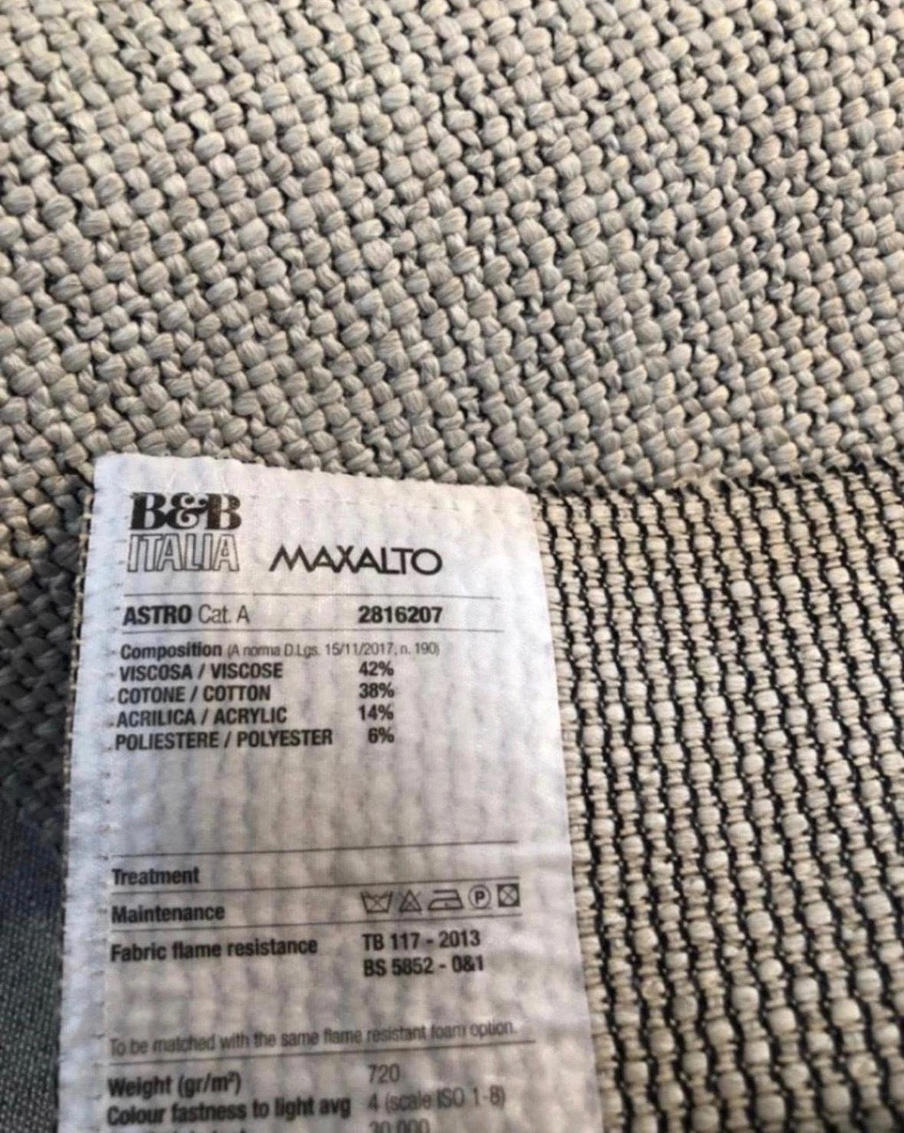 B&B Italua Tufty Time Sofa 110x320x150cm Stof Cat A Astro 207