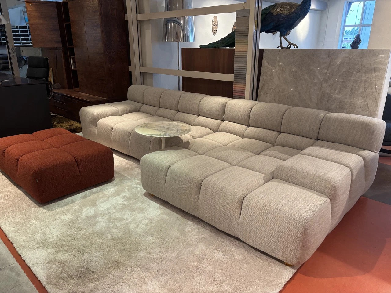 B&amp;B Italia Tufty Time corner sofa 320cm in fabric cat. A Astro 207