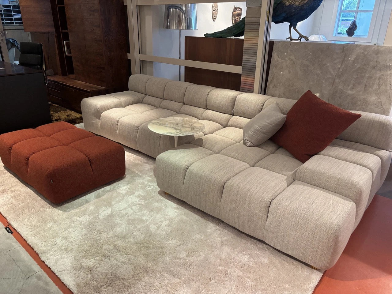 B&amp;B Italia Tufty Time corner sofa 320cm in fabric cat. A Astro 207