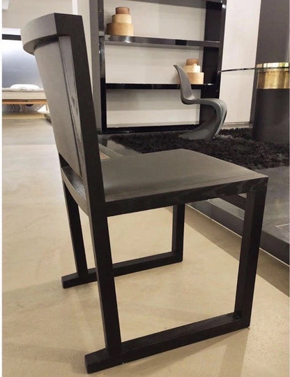 B&amp;B Italia Maxalto Musa dining chairs brushed oak Kota Leather