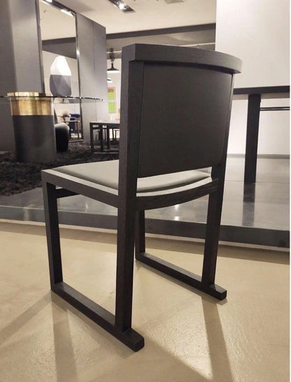 B&amp;B Italia Maxalto Musa dining chairs brushed oak Kota Leather