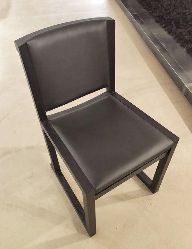 B&amp;B Italia Maxalto Musa dining chairs brushed oak Kota Leather