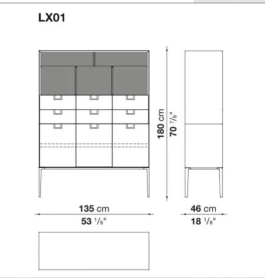 Maxalto B&B italia Alcor buffetkast vv laden en deuren