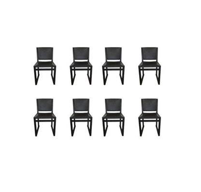 B&amp;B Italia Maxalto Musa dining chairs brushed oak Kota Leather