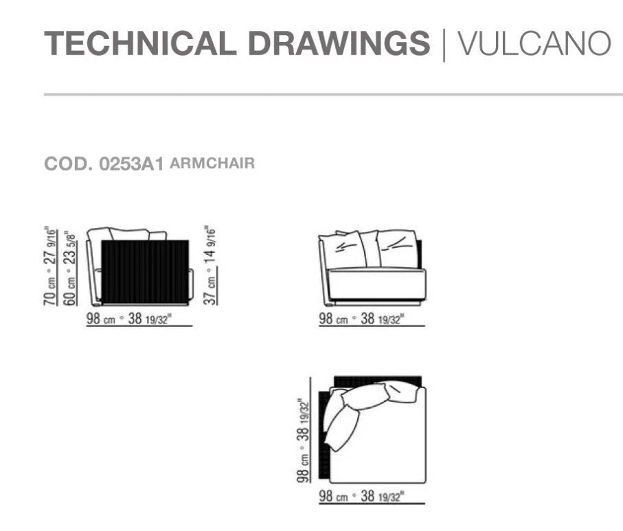 Flexform Vulcano modulaire Outdoor sofa 5 delig incl hoezenset