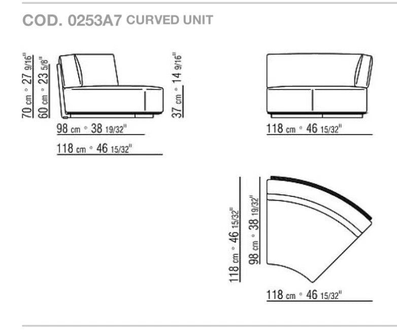 Flexform Vulcano modulaire Outdoor sofa 5 delig incl hoezenset