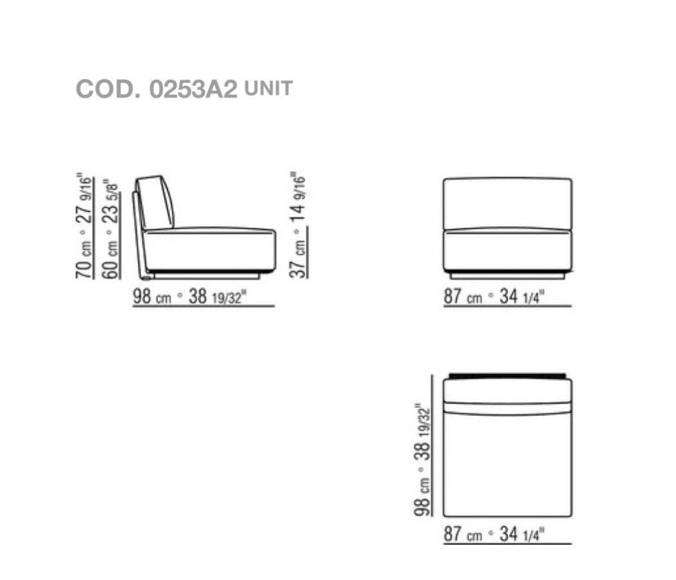 Flexform Vulcano modulaire Outdoor sofa 5 delig incl hoezenset