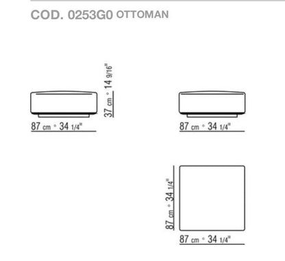 Flexform Vulcano modulaire Outdoor sofa 5 delig incl hoezenset