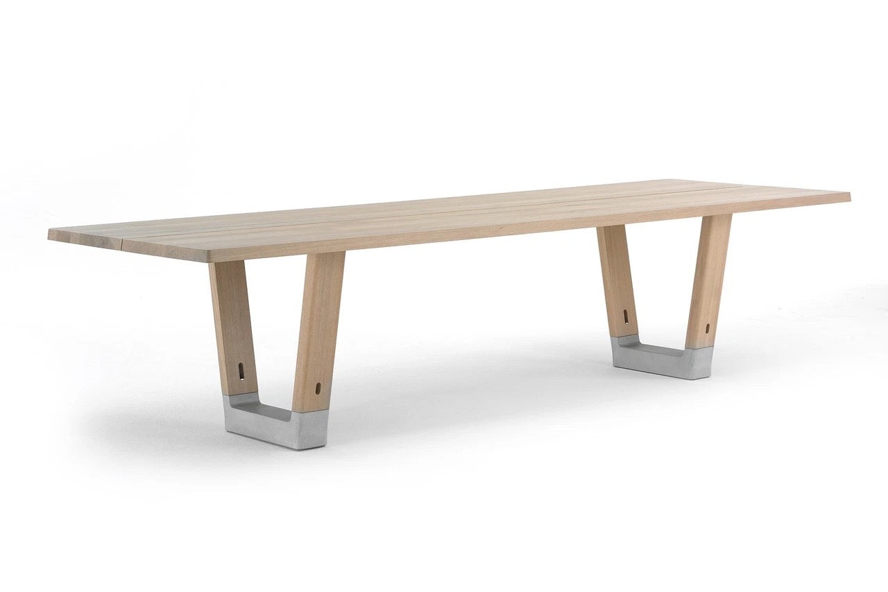 Arco Base dining table 100x320cm oak natural concrete