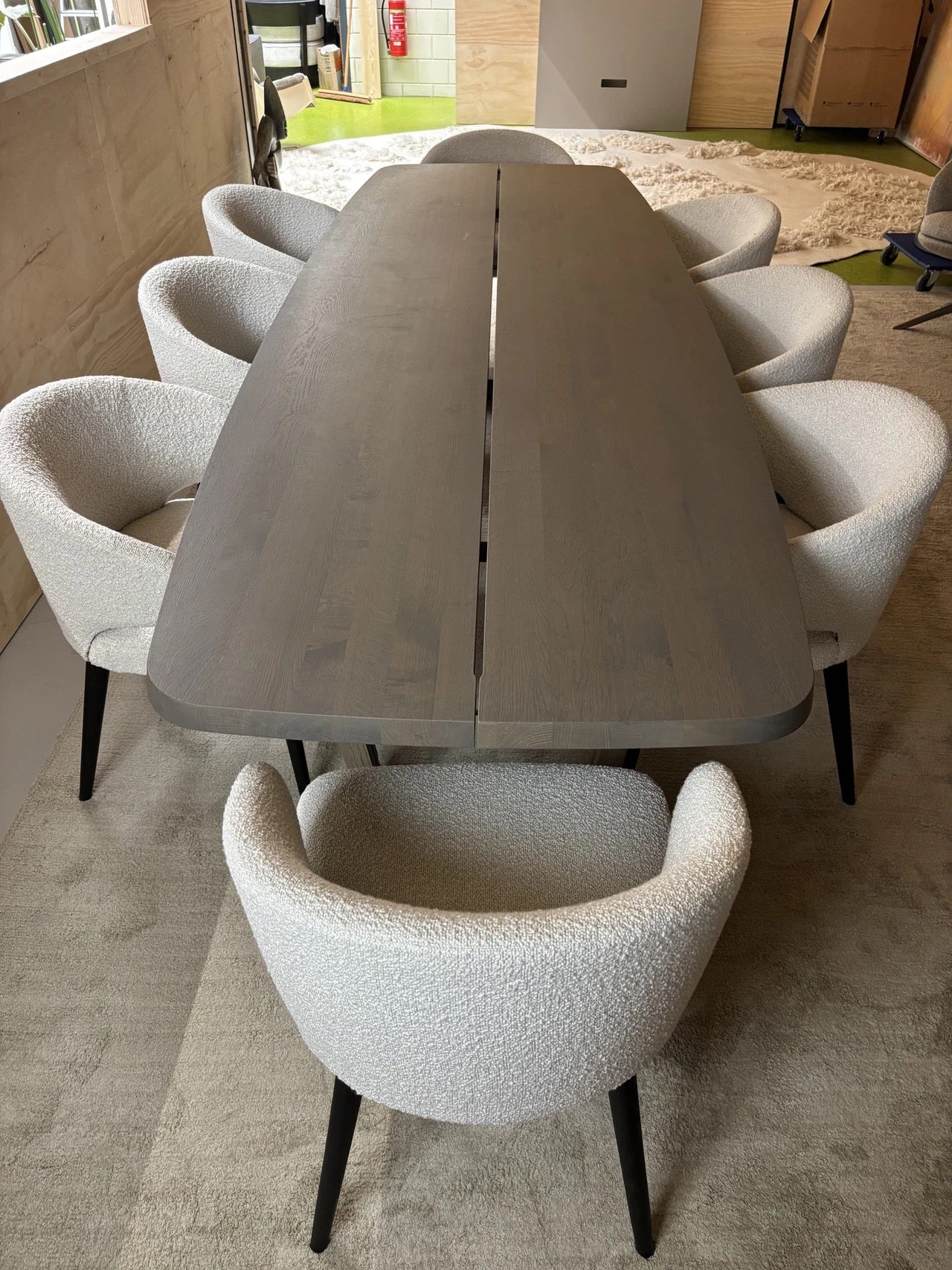 Minotti Aston Dining Chairs in boucle