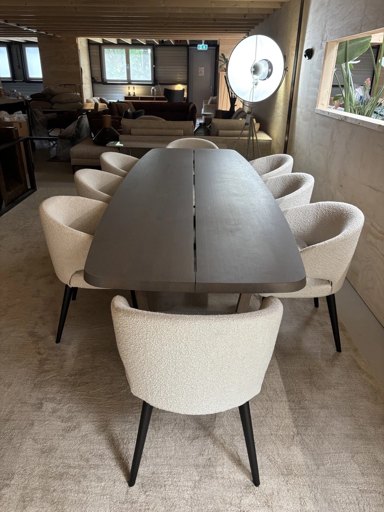 Minotti Aston Dining Chairs in boucle