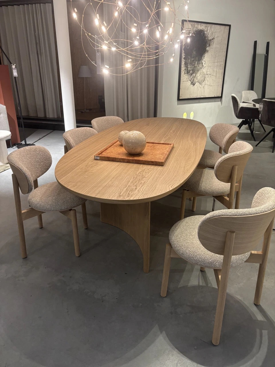 Arco Dew dining table 120x300cm in oak natural show model
