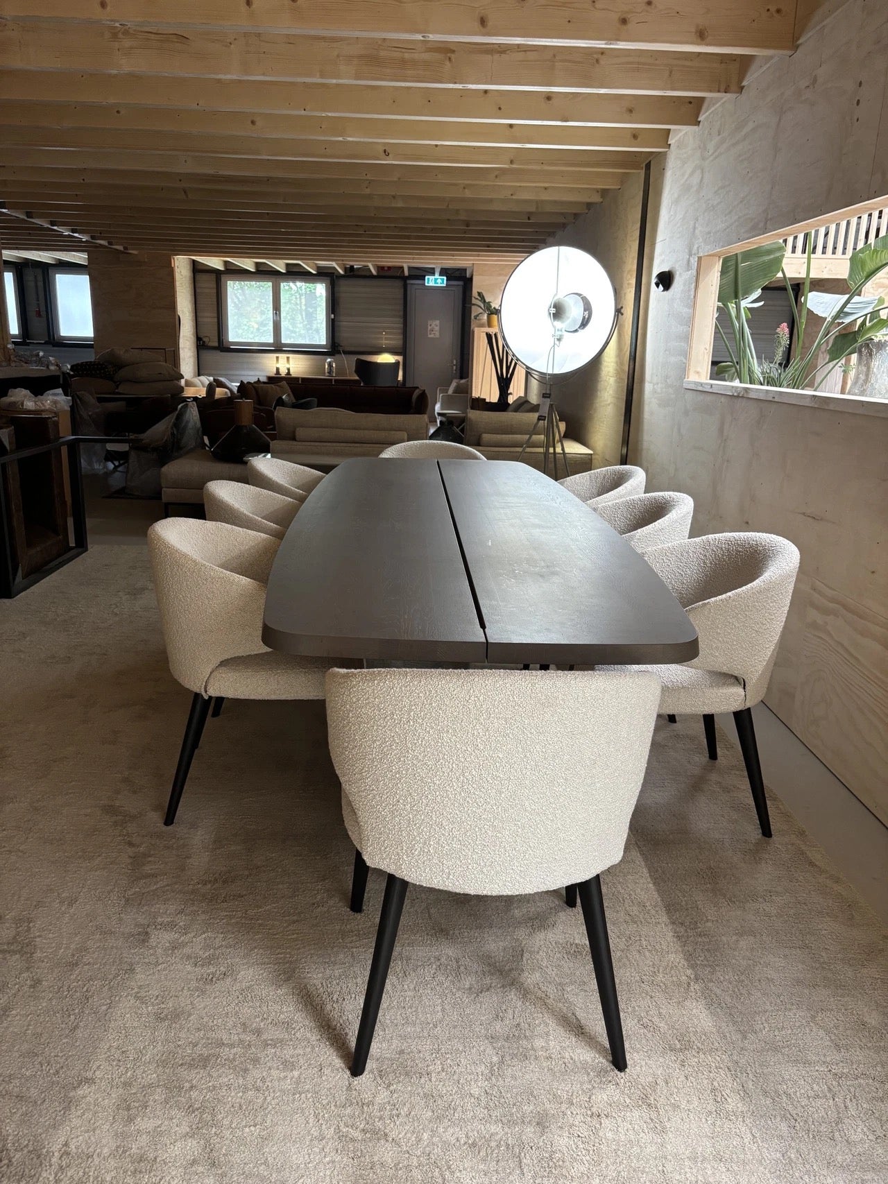 Minotti Aston Dining Chairs in boucle