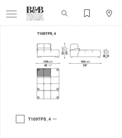 B&B Italia Tufty Time modulaire sofa elementen 290x330cm