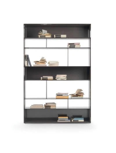 Flexform Lightpiece Bookshelf 34x122x185cm black / chrome