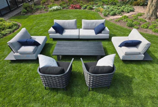 Complete Modulaire Manutti Air Loungeset Banken, Stoelen, Tafel + Armleggers