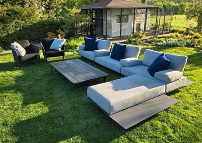 Komplettes modulares Manutti Air Lounge-Set: Sofas, Stühle, Tisch + Armlehnen