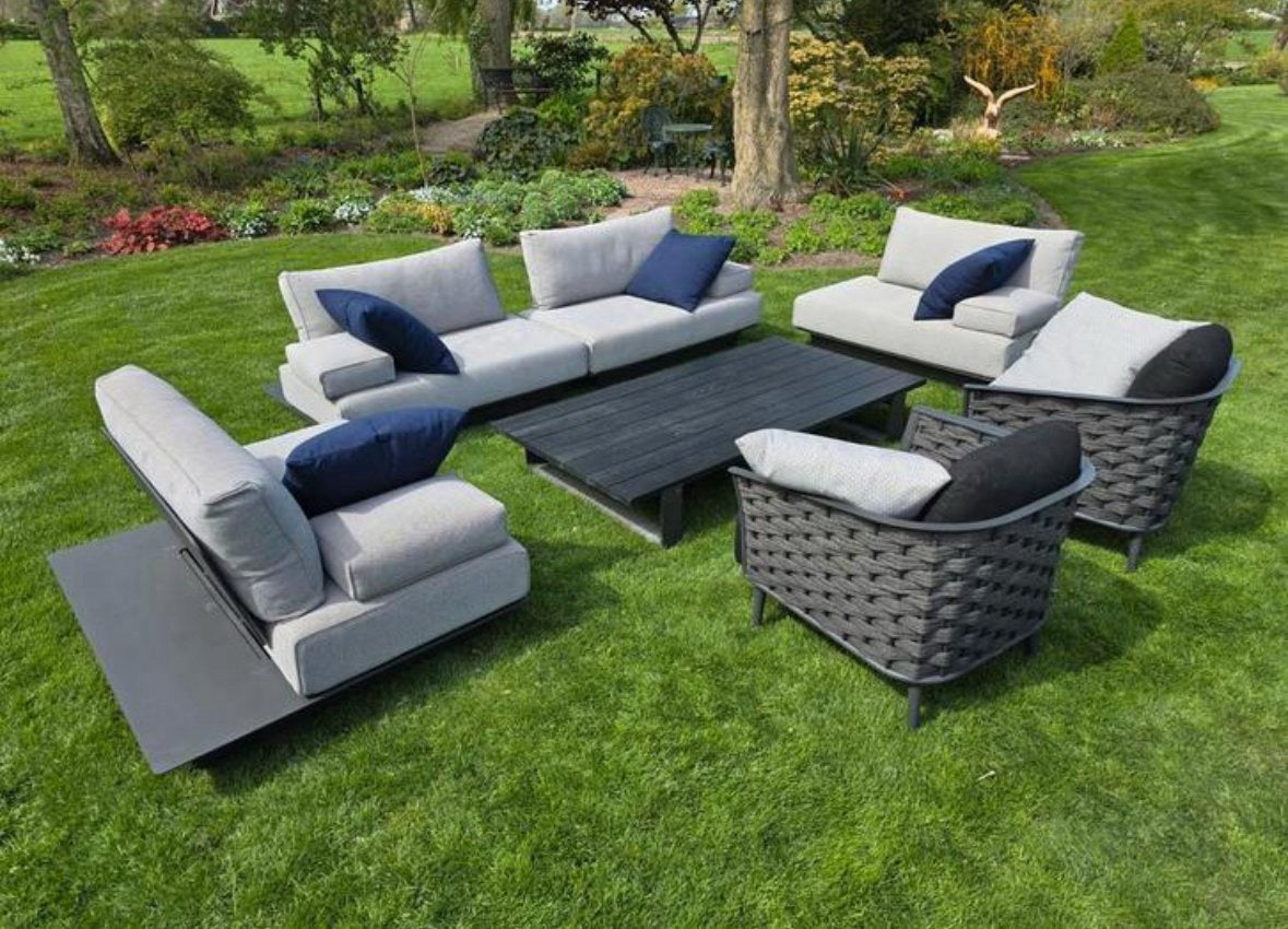 Komplettes modulares Manutti Air Lounge-Set: Sofas, Stühle, Tisch + Armlehnen