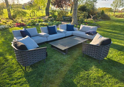 Komplettes modulares Manutti Air Lounge-Set: Sofas, Stühle, Tisch + Armlehnen