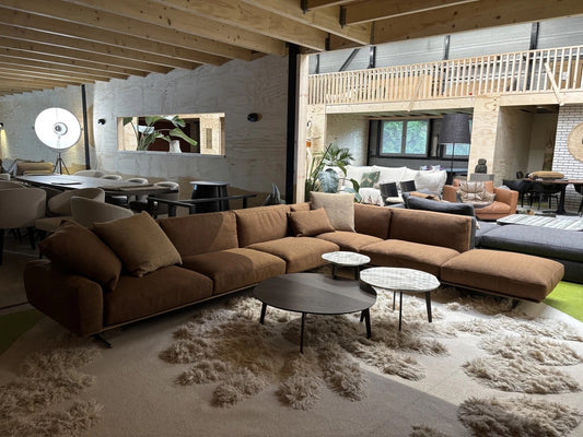 Flexform Softdream hoekbank in Terracotta stof Astro