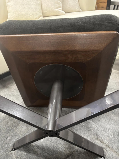 Minotti Coley Soft Lounge Chair + Ottoman - Fabric G Louisiana Velours