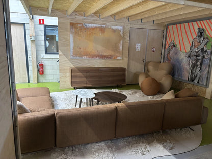 Flexform Softdream hoekbank in Terracotta stof Astro