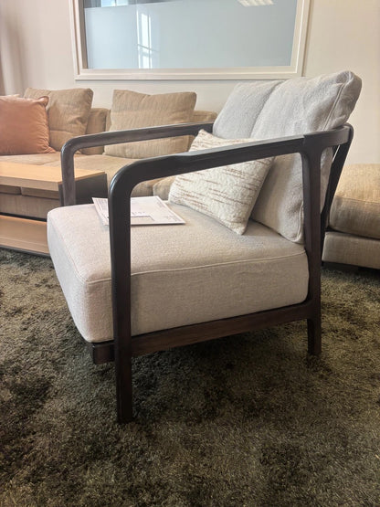 Flexform Crono Armchair Fabric - Extra Elodie 1221 Ashwood