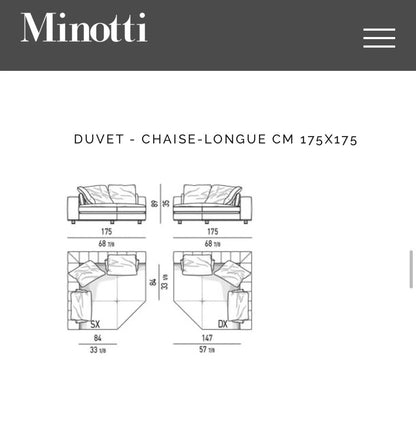 Minotti Freeman modulares Ecksofa 175x392cm Stoff Kat. G