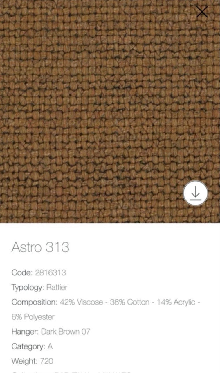 Flexform Softdream hoekbank in Terracotta stof Astro