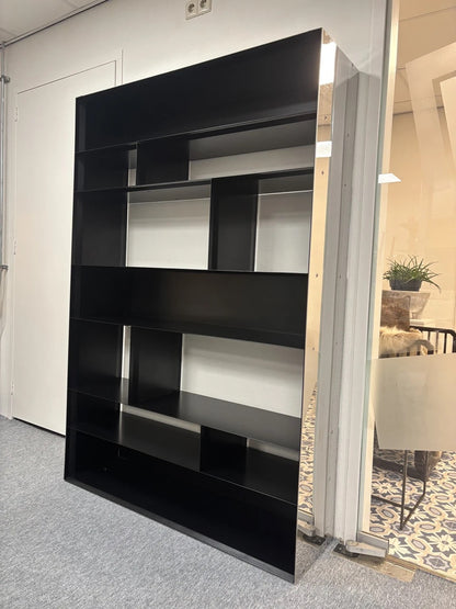 Flexform Lightpiece Bookshelf 34x122x185cm black / chrome