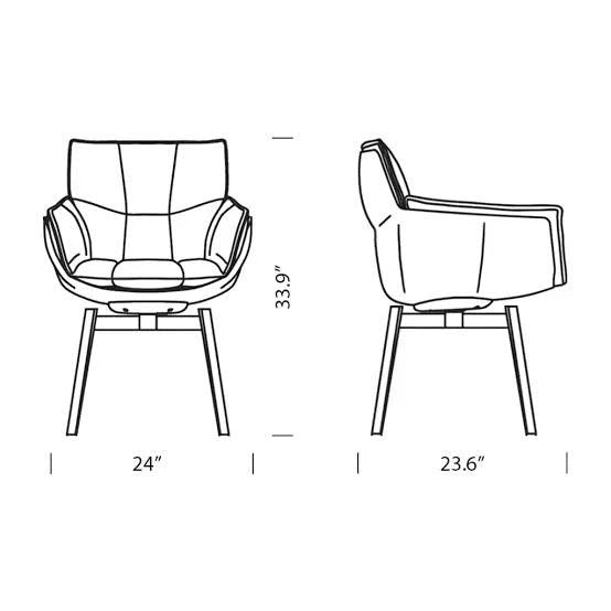 B&B Italia Husk dining chairs