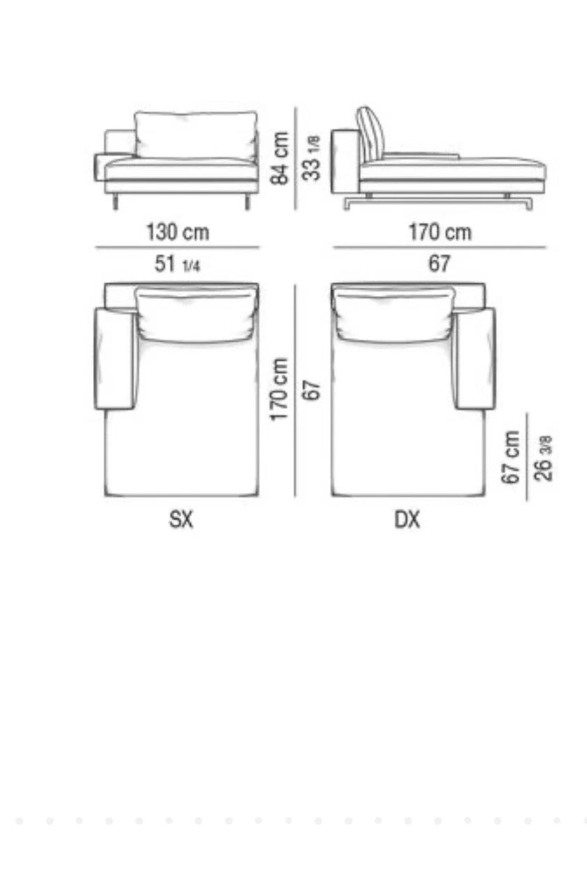 Minotti Sherman corner sofa 106x350x142cm in Norton fabric 