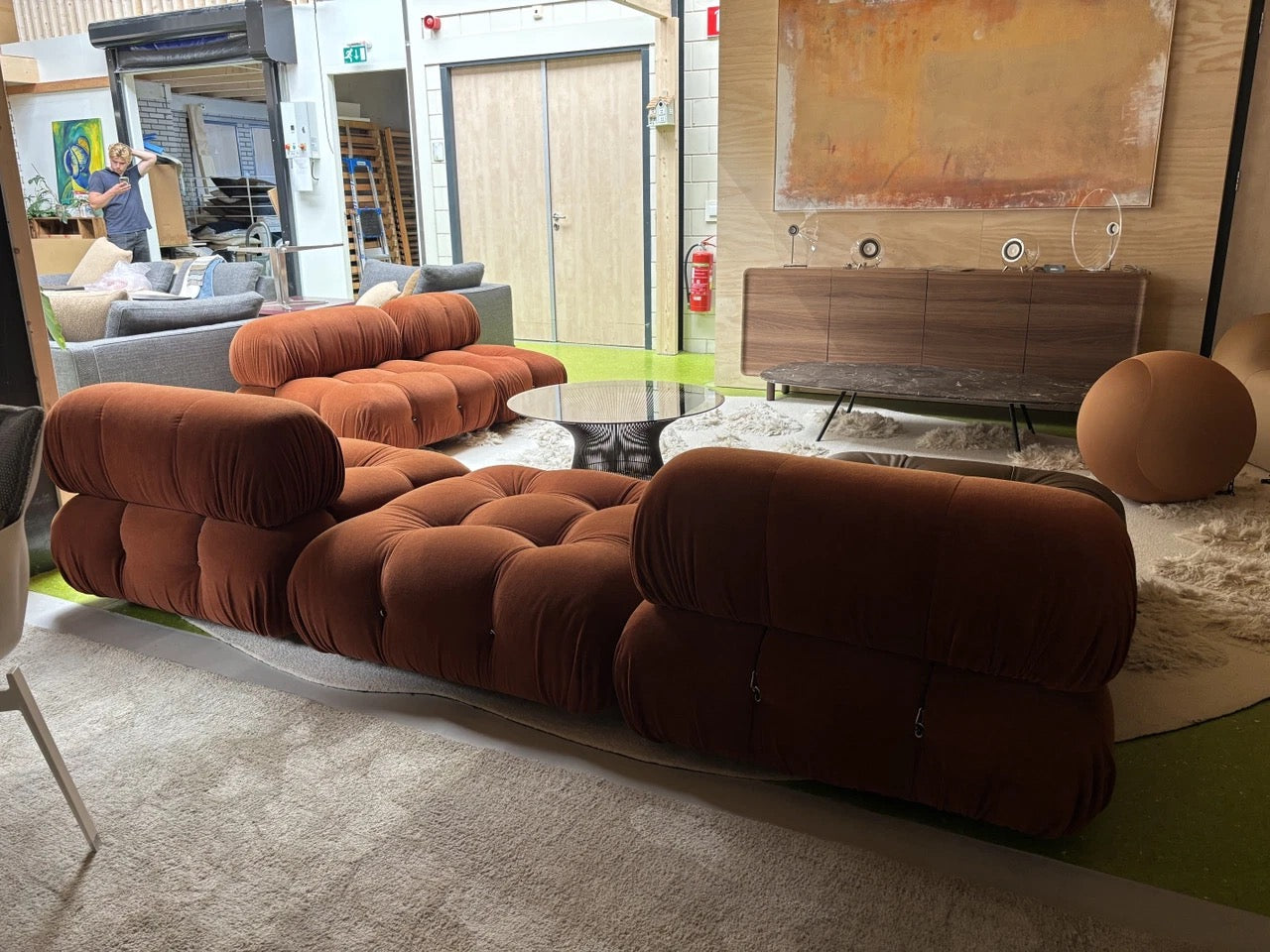 B&B Italia Camaleonda Licata 333 Terracotta Velours & Leder