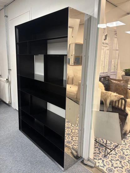 Flexform Lightpiece Bookshelf 34x122x185cm black / chrome