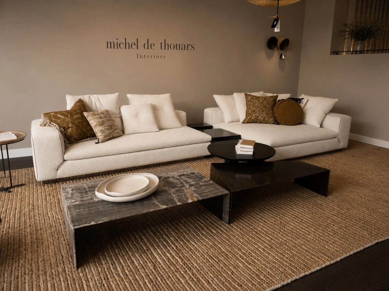 Minotti Riley Configuratie 02 Stof Cat G Met Cognac Bies Showmodel
