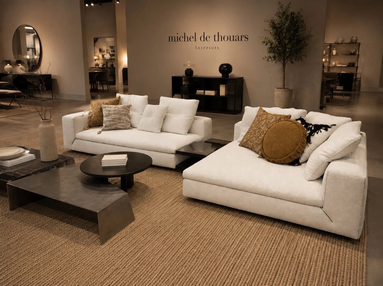 Minotti Riley Configuratie 02 Stof Cat G Met Cognac Bies Showmodel