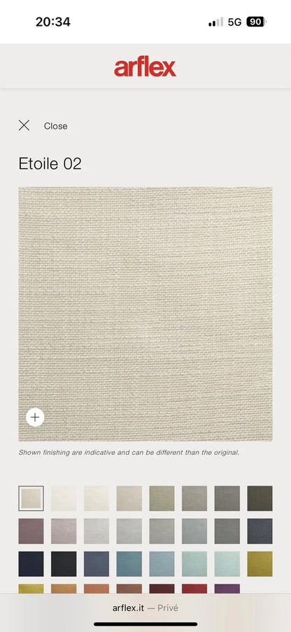 Arflex Marenco 4-Sitzer-Sofa 96x255cm in Stoff T (Modell anzeigen)