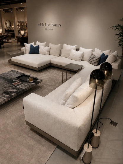 Minotti Connery Configuratie 01 497x377cm Stof Tibet Leder Aspen
