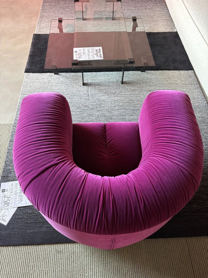 Desede DS 707 lounge chair Velvet fuchsia showmodel