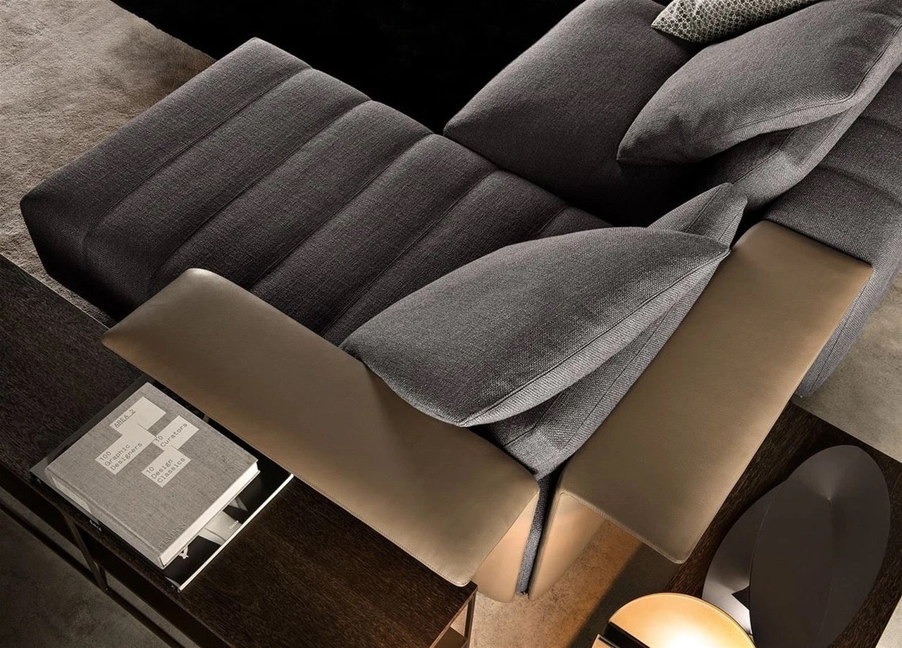 Minotti Freeman modulaire hoekbank Duvet & Tailor in stof G