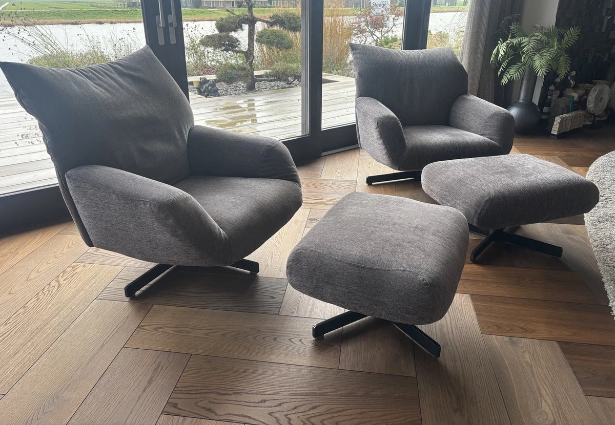 Edra Chiara Lounge-Sessel + Hocker