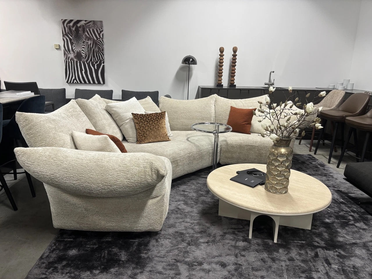 Edra Standard modular corner sofa fabric Soft Nest T 8212 