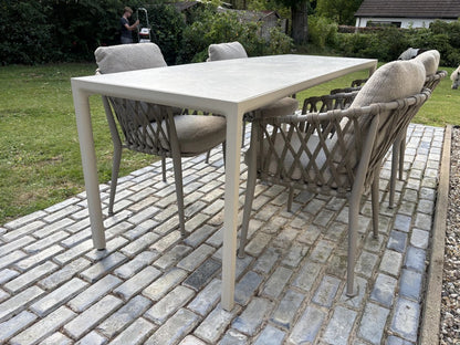 4 B&amp;B Italia Erica Gartenstühle, Esszimmerstühle mit Armlehnen, neue Produktion 2025 