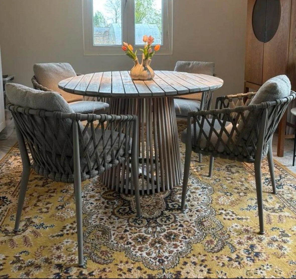 4 B&amp;B Italia Erica Gartenstühle, Esszimmerstühle mit Armlehnen, neue Produktion 2025 