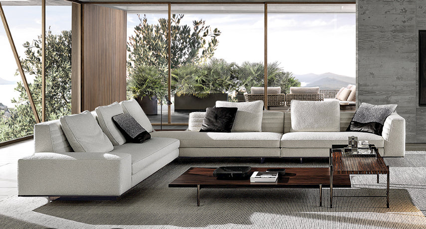 Minotti Roger configuratie 326x418cm in stof Cat G