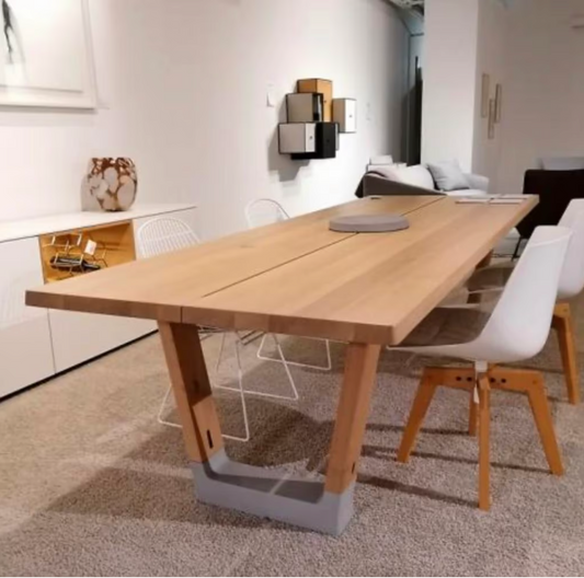 Arco Base Tafel 100x280cm eiken naturel icm beton showmodel