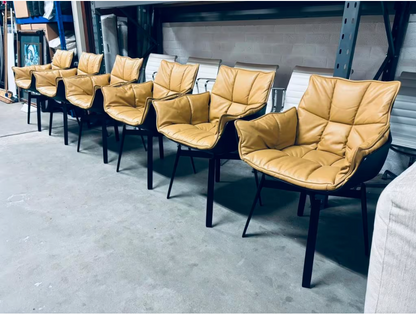6 x B&B Italia Husk dining chairs in Gamma leder