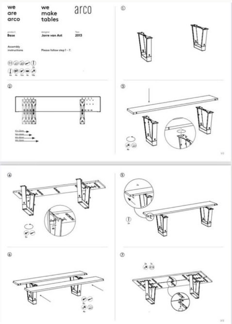 Arco base tafel 100x240 cm