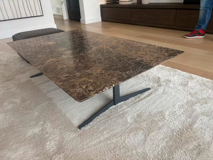 Flexform “Fly” Coffeetable 80x130cm emparador marmer showmodel